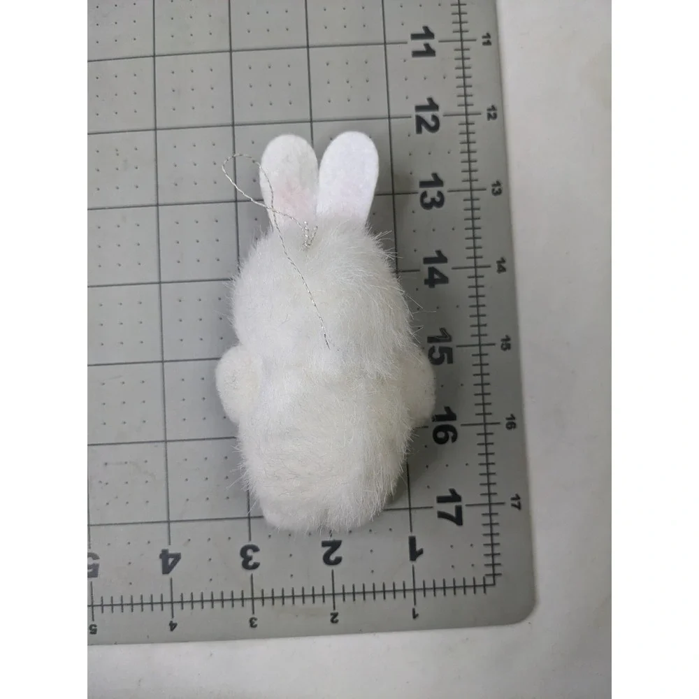 White Rabbit Plush‎ Bunny 4.5 Inch Puffy Felt Ears Ornament